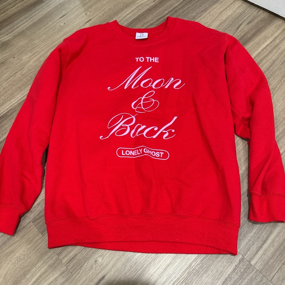 LONELY GHOST Vibrant Red Crewneck Sweater